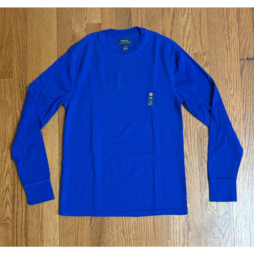 Polo Ralph Lauren Men’s Long Sleeve‎ Thermal Shirt Blue Bear Embroidered Size M